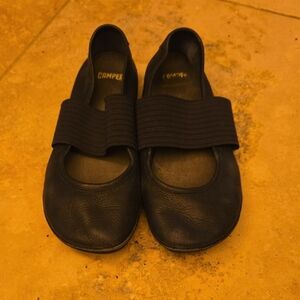 Camper Right Nina Blue Ballerina Leather Shoes